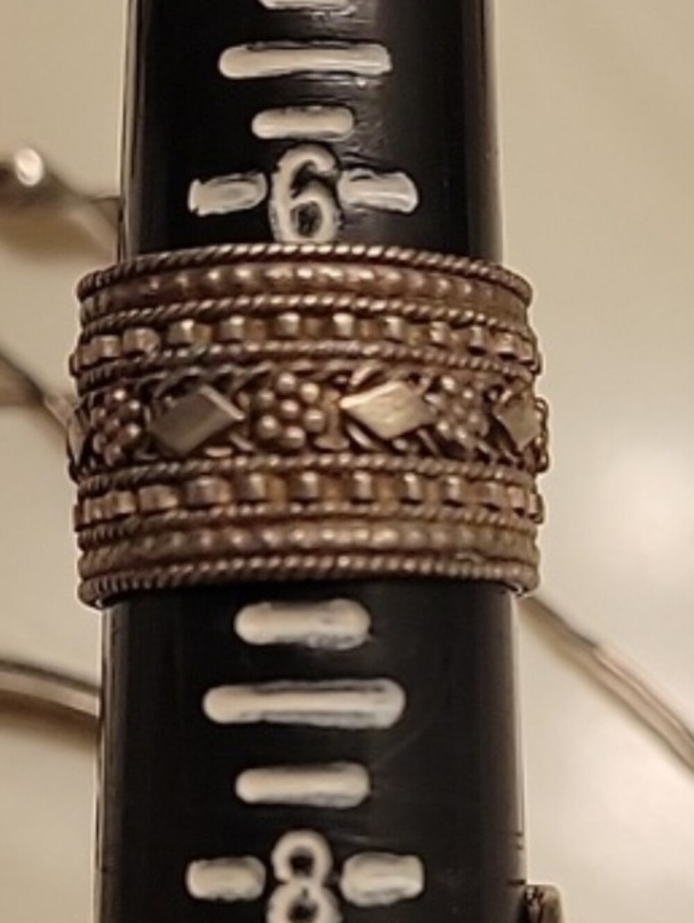 Israeli Sterling Silver Wide Statement Wrap Ring Boho Floral 925 Sz 7 Adjustable